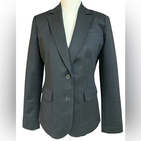 Banana Republic Jackets & Blazers - Banana Republic Black Stretch Sleek Cotton/Lyocell Lightweight Jacket Blazer S4